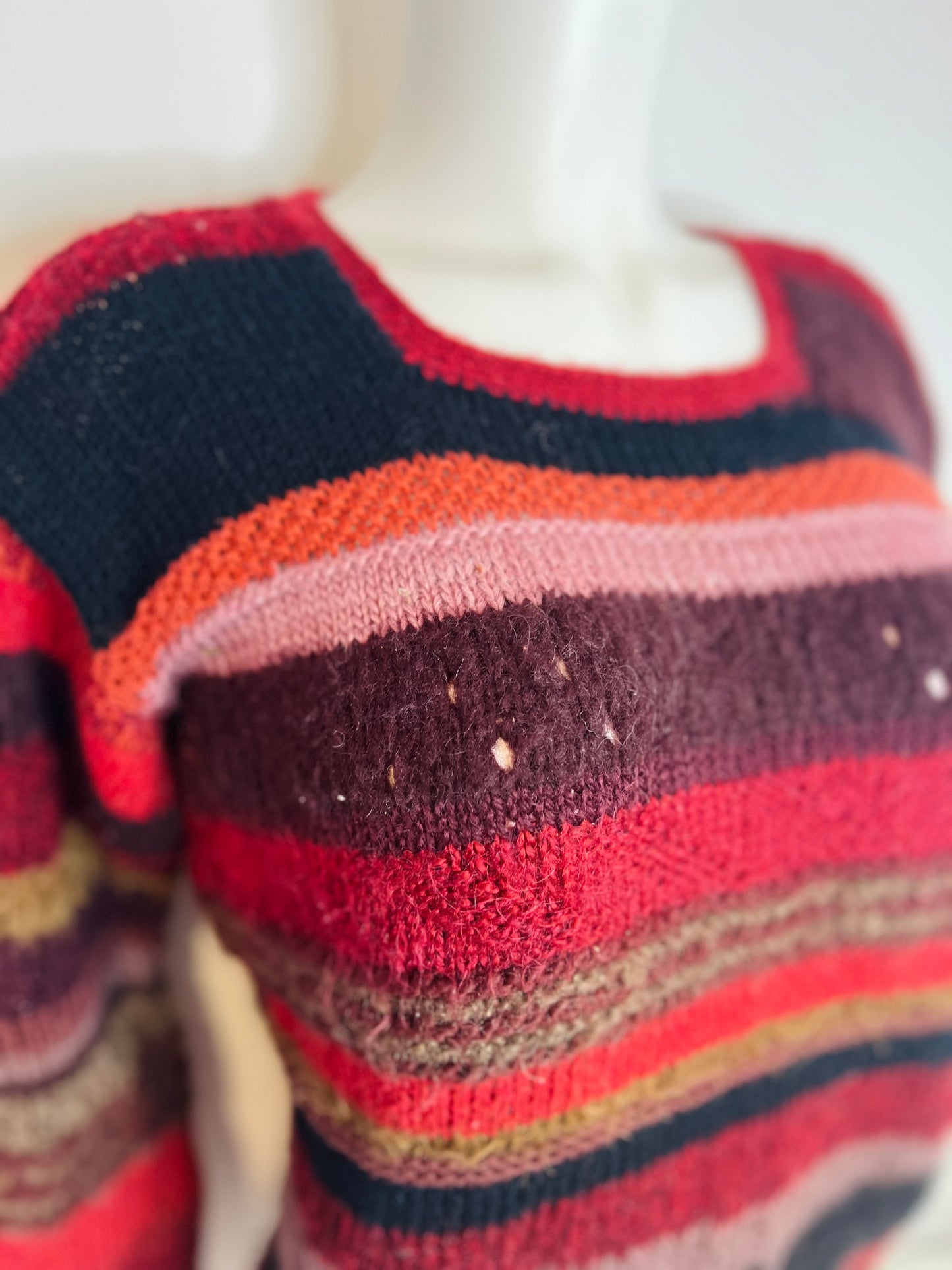 Pull marinière rouge