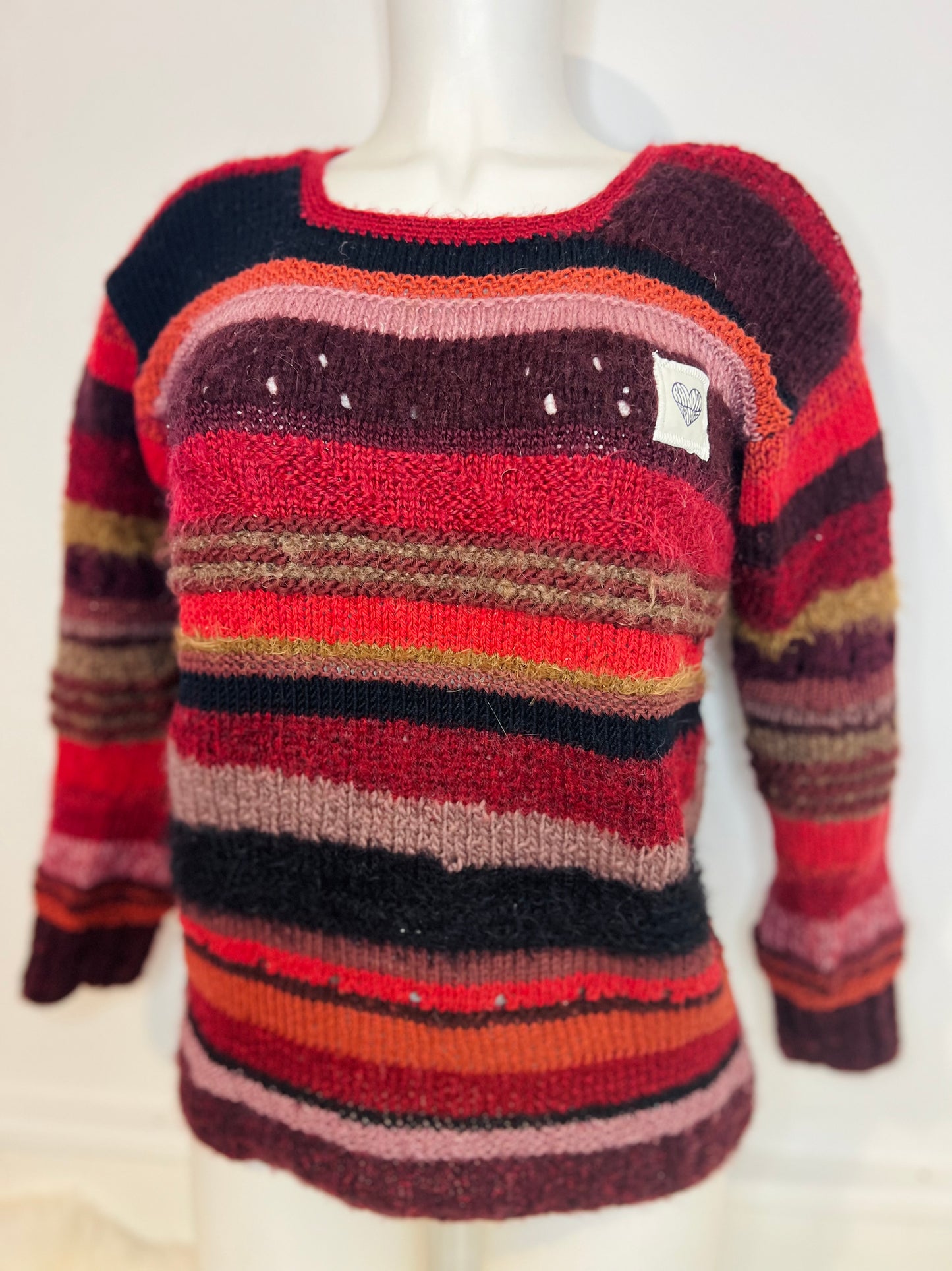 Pull marinière rouge