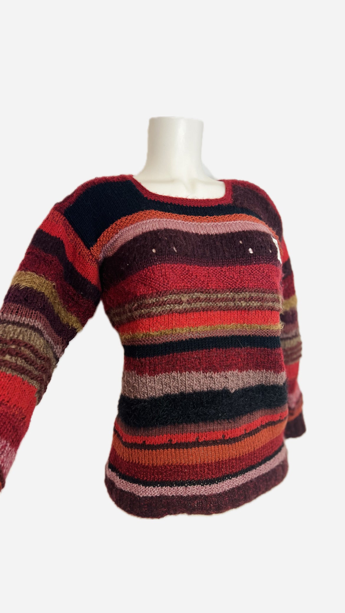 Pull marinière rouge