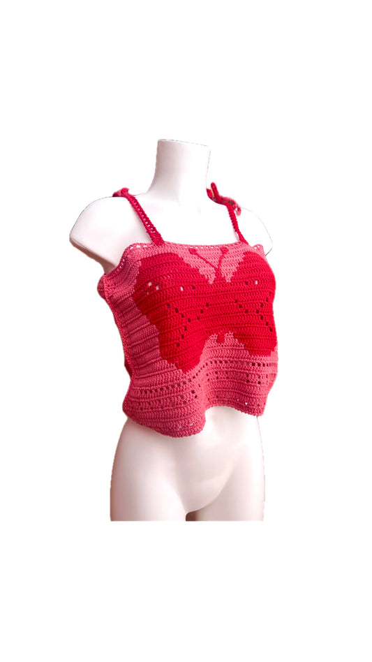 Crop top papillon