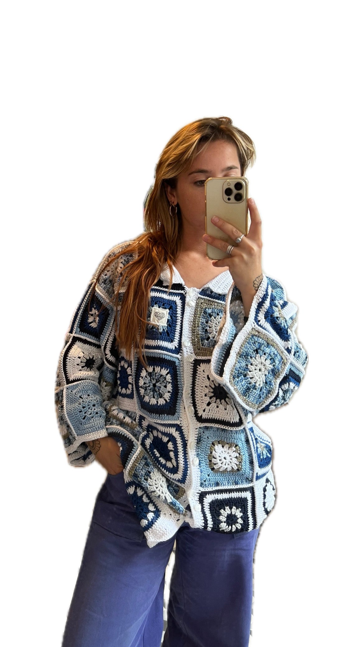 Chemise Crochet Bleu