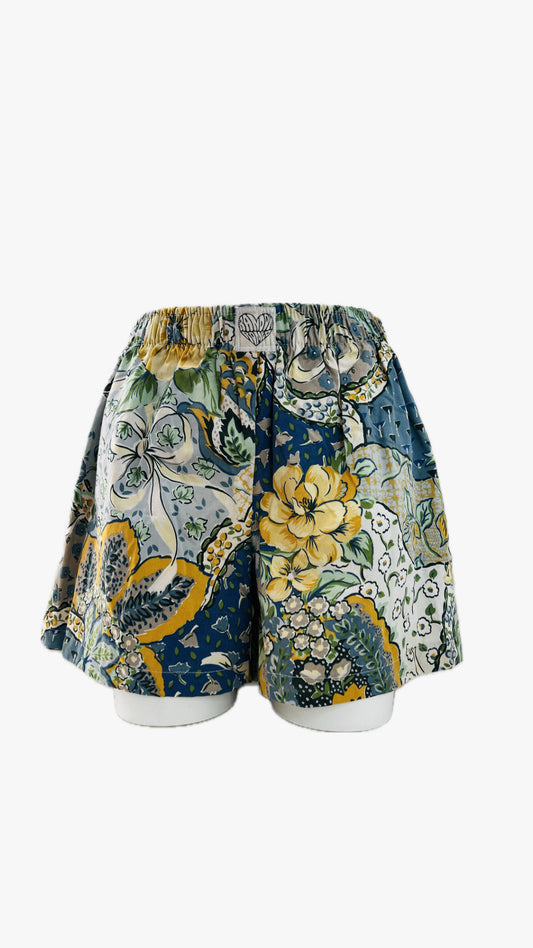 Blue Mosaic Shorts